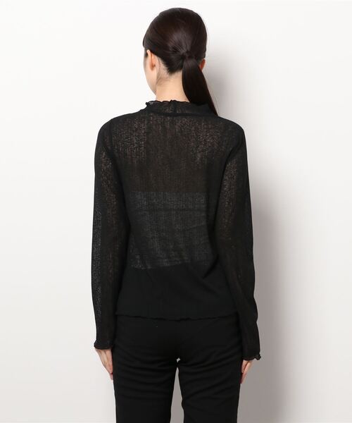 RETRO GIRL（レトロガール）の「シアーハイネックカットソー（Tシャツ/カットソー・レディース・オレンジ/ブラック/ホワイト・FREE）」の5枚目の写真