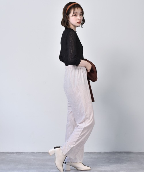 RETRO GIRL（レトロガール）の「シアーハイネックカットソー（Tシャツ/カットソー・レディース・オレンジ/ブラック/ホワイト・FREE）」の9枚目の写真