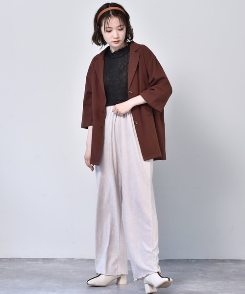 RETRO GIRL（レトロガール）の「シアーハイネックカットソー（Tシャツ/カットソー・レディース・オレンジ/ブラック/ホワイト・FREE）」の11枚目の写真