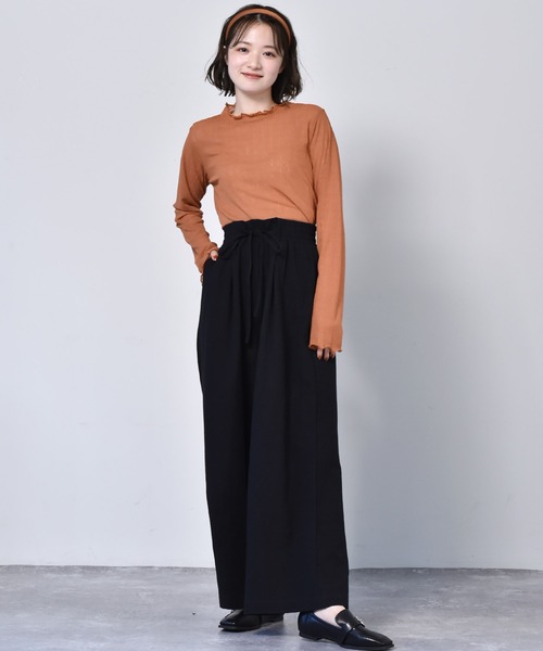 RETRO GIRL（レトロガール）の「シアーハイネックカットソー（Tシャツ/カットソー・レディース・オレンジ/ブラック/ホワイト・FREE）」の12枚目の写真