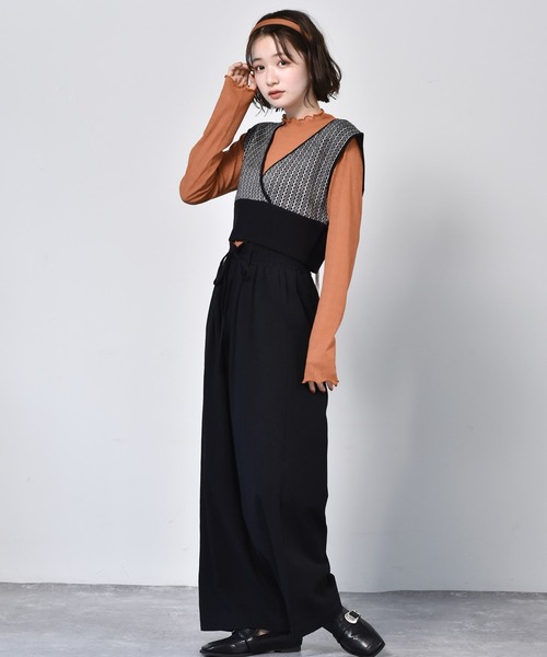 RETRO GIRL（レトロガール）の「シアーハイネックカットソー（Tシャツ/カットソー・レディース・オレンジ/ブラック/ホワイト・FREE）」の14枚目の写真