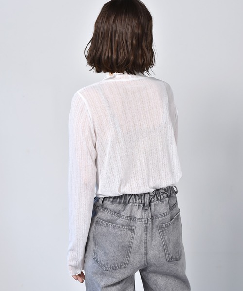 RETRO GIRL（レトロガール）の「シアーハイネックカットソー（Tシャツ/カットソー・レディース・オレンジ/ブラック/ホワイト・FREE）」の16枚目の写真