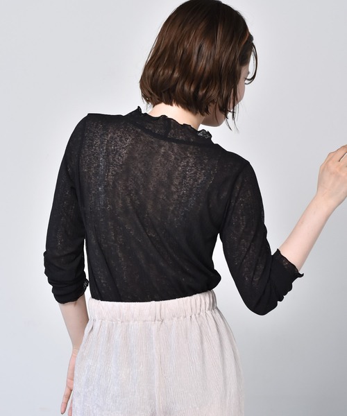 RETRO GIRL（レトロガール）の「シアーハイネックカットソー（Tシャツ/カットソー・レディース・オレンジ/ブラック/ホワイト・FREE）」の18枚目の写真