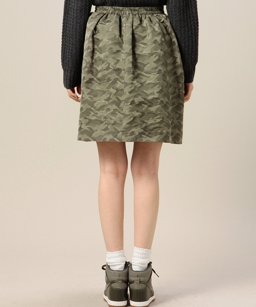 BEAUTY&YOUTH UNITED ARROWS（ビューティーアンドユースユナイテッドアローズ）の「BYSF カモフラジャカード ギャザーフレアスカート 2◆（スカート・レディース・オリーブ/ネイビー・フリー）」の10枚目の写真