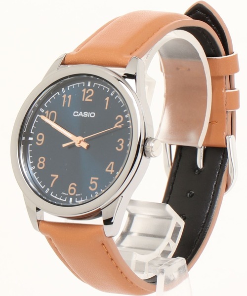 CASIO(カシオ)の「CASIO カシオ / アナログ腕時計 クォーツ レザー調バンド ラウンドフェイス 日常生活防水 ユニセックス //// MTP レザーシリーズ(アナログ腕時計・メンズ・ブラウン/シルバー/ブラウン系その他/シルバー系その他/ブラック×シルバー/ブラック×ゴールド/シルバー×ブラック/ブラック×ブラック/シルバー系その他2・FREE)」の4枚目の写真