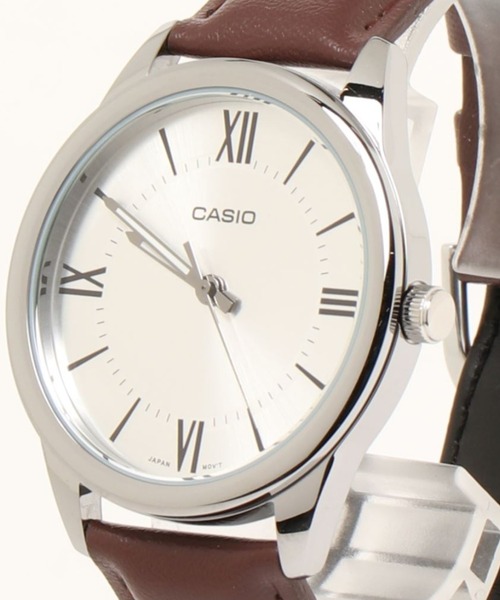 CASIO(カシオ)の「CASIO カシオ / アナログ腕時計 クォーツ レザー調バンド ラウンドフェイス 日常生活防水 ユニセックス //// MTP レザーシリーズ(アナログ腕時計・メンズ・ブラウン/シルバー/ブラウン系その他/シルバー系その他/ブラック×シルバー/ブラック×ゴールド/シルバー×ブラック/ブラック×ブラック/シルバー系その他2・FREE)」の21枚目の写真