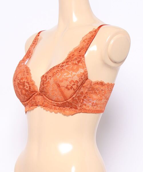 mignon la vie a duex(ミニヨン ラヴィアドゥ)の「ブラジャー インフィオラーレ 総レース 下着 BCDEFG(ブラジャー・レディース・ネイビー/グレー/オレンジ・B70/C70/D70/B75/C65/C75/D65/D75/E65/E70/E75/F65/F70/F75/G65/G70/G75)」の9枚目の写真