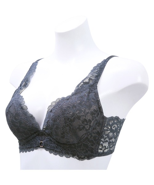 mignon la vie a duex(ミニヨン ラヴィアドゥ)の「ブラジャー インフィオラーレ 総レース 下着 BCDEFG(ブラジャー・レディース・ネイビー/グレー/オレンジ・B70/C70/D70/B75/C65/C75/D65/D75/E65/E70/E75/F65/F70/F75/G65/G70/G75)」の6枚目の写真