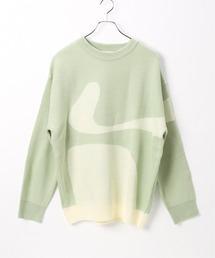 ROCKET x LUNCH | 【ROCKET × LUNCH/ロケット ランチ】R CONTRAST R JACQUARD KNI(ニット/セーター)