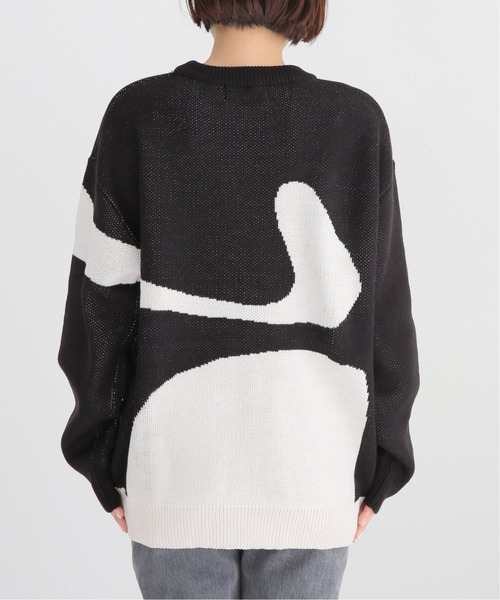 ROCKET x LUNCH（ロケットアンドランチ）の「【ROCKET × LUNCH/ロケット ランチ】R CONTRAST R JACQUARD KNI（ニット/セーター・レディース・ブラック/アーミー・SMALL）」の14枚目の写真