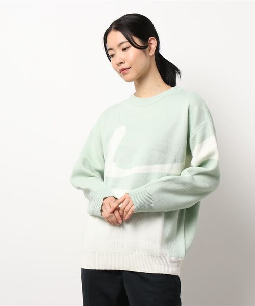 ROCKET x LUNCH（ロケットアンドランチ）の「【ROCKET × LUNCH/ロケット ランチ】R CONTRAST R JACQUARD KNI（ニット/セーター・レディース・ブラック/アーミー・SMALL）」の17枚目の写真