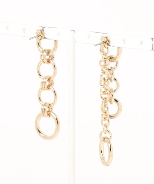 MURUA（ムルーア）の「アシメチェーンピアス（ピアス（両耳用）・レディース・シルバー/ゴールド・FREE）」の3枚目の写真