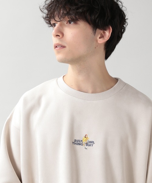 RAGEBLUE（レイジブルー）の「カットスウェード/ワンポイント刺繍クルー/214703（スウェット・メンズ・ホワイト/ライトブルー/ブラック/キャメル/オレンジ系その他/ダークグリーン/ブルー・MEDIUM/LARGE）」の2枚目の写真