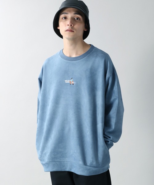 RAGEBLUE（レイジブルー）の「カットスウェード/ワンポイント刺繍クルー/214703（スウェット・メンズ・ホワイト/ライトブルー/ブラック/キャメル/オレンジ系その他/ダークグリーン/ブルー・MEDIUM/LARGE）」の6枚目の写真