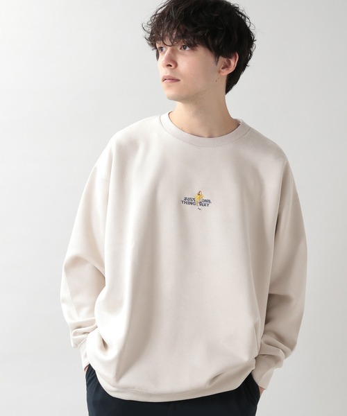 RAGEBLUE（レイジブルー）の「カットスウェード/ワンポイント刺繍クルー/214703（スウェット・メンズ・ホワイト/ライトブルー/ブラック/キャメル/オレンジ系その他/ダークグリーン/ブルー・MEDIUM/LARGE）」の19枚目の写真