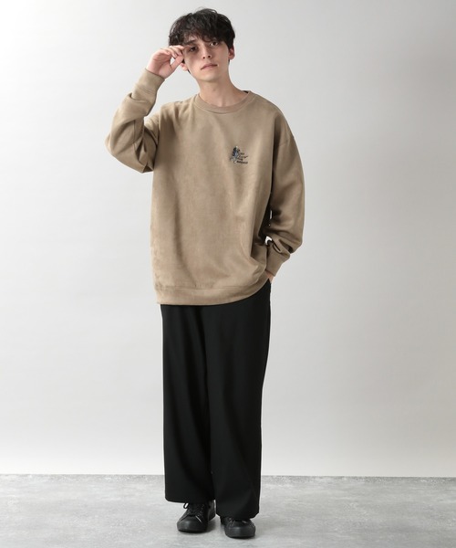 RAGEBLUE（レイジブルー）の「カットスウェード/ワンポイント刺繍クルー/214703（スウェット・メンズ・ホワイト/ライトブルー/ブラック/キャメル/オレンジ系その他/ダークグリーン/ブルー・MEDIUM/LARGE）」の10枚目の写真