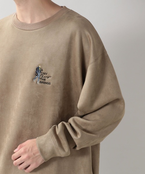 RAGEBLUE（レイジブルー）の「カットスウェード/ワンポイント刺繍クルー/214703（スウェット・メンズ・ホワイト/ライトブルー/ブラック/キャメル/オレンジ系その他/ダークグリーン/ブルー・MEDIUM/LARGE）」の17枚目の写真