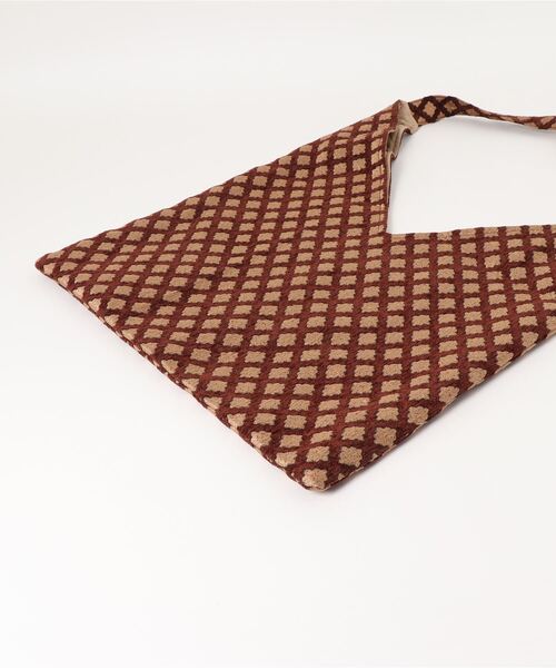 human woman（ヒューマンウーマン）の「BAGMATI　ジャガードバッグ（トートバッグ・レディース・クリアブラウン/グリーン系その他4・ﾌﾘ-）」の7枚目の写真