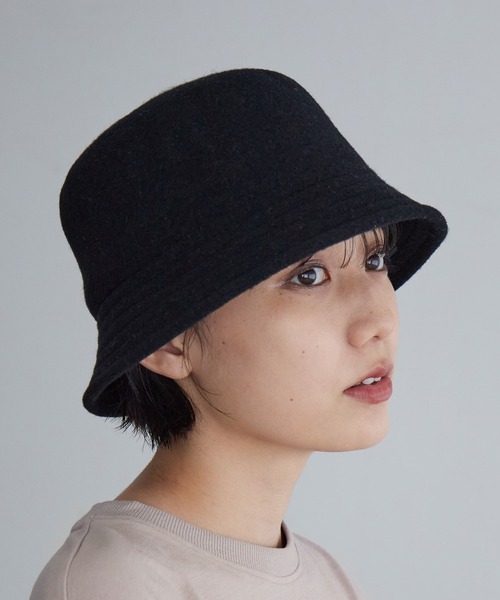 PAGEBOY(ページボーイ)の「バスクバケットハット(ハット・レディース・ブラック/チャコールグレー・FREE)」の2枚目の写真