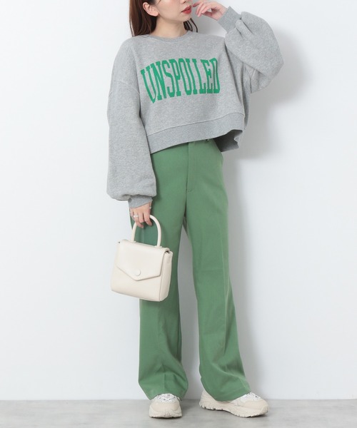 Heather（ヘザー）の「スリムフィットアッタカフレアパンツ　238826（スラックス・レディース・パープル/ベージュ/ブラック/グリーン/ブラウン・M/L/S/XS）」の6枚目の写真