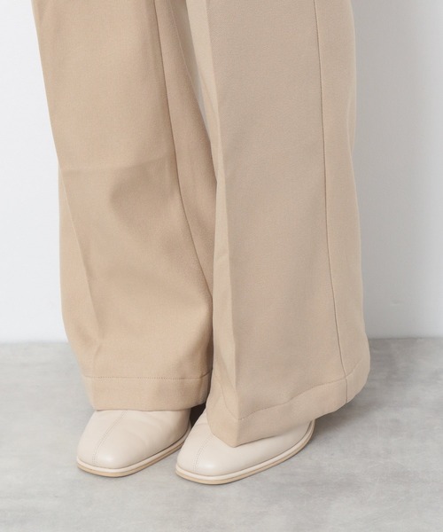 Heather（ヘザー）の「スリムフィットアッタカフレアパンツ　238826（スラックス・レディース・パープル/ベージュ/ブラック/グリーン/ブラウン・M/L/S/XS）」の14枚目の写真