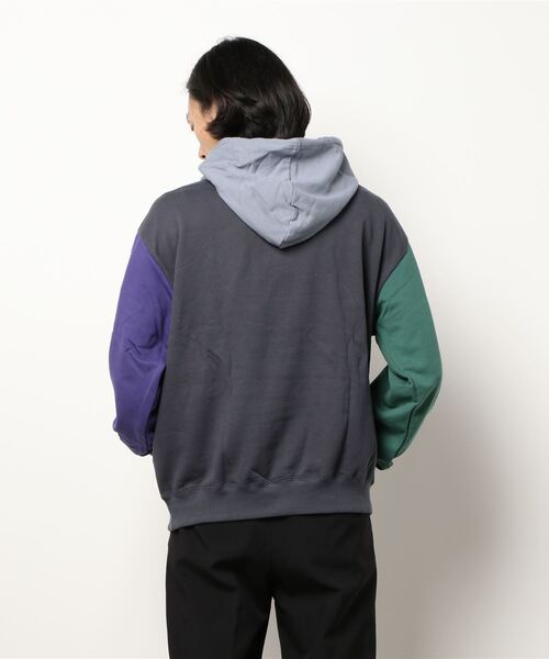 VISION STREET WEAR（ヴィジョンストリートウェア）の「【VISION STREET WEAR／ビジョンストリートウェア】ベロアワッペン裏毛フーディープルパーカー／トレーナー／コットン100％（パーカー・メンズ・チャコールグレー/パープル/グレー/アイボリー/ワイン・MEDIUM/LARGE/X-LARGE）」の7枚目の写真