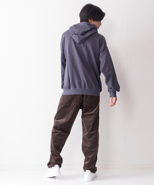 VISION STREET WEAR（ヴィジョンストリートウェア）の「【VISION STREET WEAR／ビジョンストリートウェア】ベロアワッペン裏毛フーディープルパーカー／トレーナー／コットン100％（パーカー・メンズ・チャコールグレー/パープル/グレー/アイボリー/ワイン・MEDIUM/LARGE/X-LARGE）」の10枚目の写真