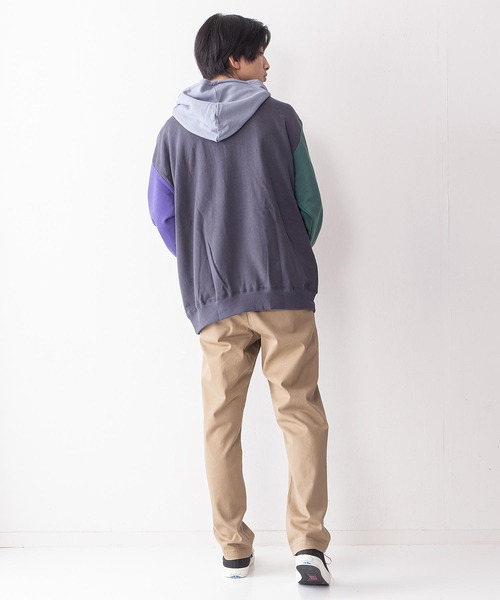 VISION STREET WEAR（ヴィジョンストリートウェア）の「【VISION STREET WEAR／ビジョンストリートウェア】ベロアワッペン裏毛フーディープルパーカー／トレーナー／コットン100％（パーカー・メンズ・チャコールグレー/パープル/グレー/アイボリー/ワイン・MEDIUM/LARGE/X-LARGE）」の15枚目の写真