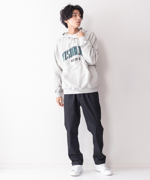 VISION STREET WEAR（ヴィジョンストリートウェア）の「【VISION STREET WEAR／ビジョンストリートウェア】ベロアワッペン裏毛フーディープルパーカー／トレーナー／コットン100％（パーカー・メンズ・チャコールグレー/パープル/グレー/アイボリー/ワイン・MEDIUM/LARGE/X-LARGE）」の19枚目の写真