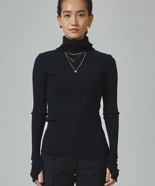 CITY TOKYO（シティトウキョウ）の「リブタートルネックニットトップ（ニット/セーター・レディース・ブラック/ベージュ/グレー・FREE）」の18枚目の写真
