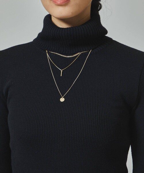 CITY TOKYO（シティトウキョウ）の「リブタートルネックニットトップ（ニット/セーター・レディース・ブラック/ベージュ/グレー・FREE）」の21枚目の写真