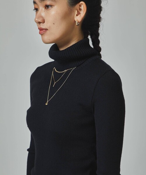 CITY TOKYO（シティトウキョウ）の「リブタートルネックニットトップ（ニット/セーター・レディース・ブラック/ベージュ/グレー・FREE）」の22枚目の写真