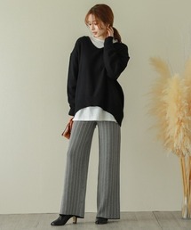 La-gemme | ヘリボーン柄ニットパンツ(その他パンツ)