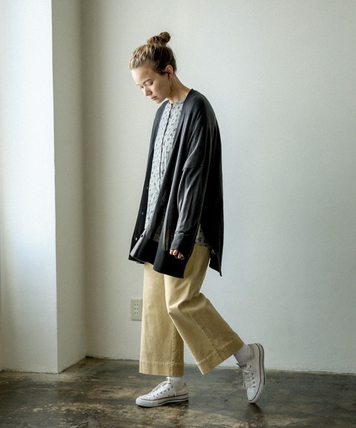 PUAL CE CIN（ピュアルセシン）の「14Gニットカーディガン（カーディガン/ボレロ・レディース・ベージュ/レッド/スミクロ・FREE）」の11枚目の写真