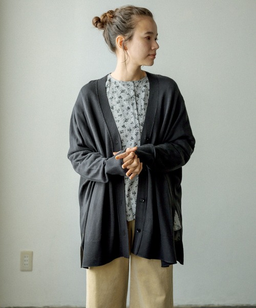 PUAL CE CIN（ピュアルセシン）の「14Gニットカーディガン（カーディガン/ボレロ・レディース・ベージュ/レッド/スミクロ・FREE）」の19枚目の写真