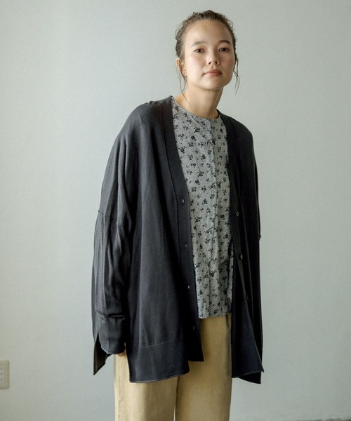 PUAL CE CIN（ピュアルセシン）の「14Gニットカーディガン（カーディガン/ボレロ・レディース・ベージュ/レッド/スミクロ・FREE）」の22枚目の写真