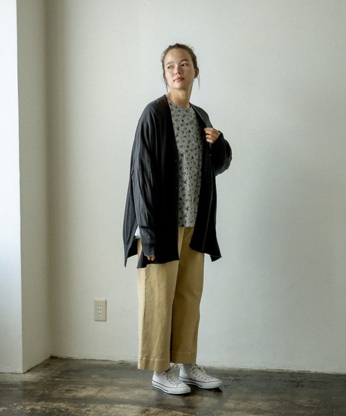 PUAL CE CIN（ピュアルセシン）の「14Gニットカーディガン（カーディガン/ボレロ・レディース・ベージュ/レッド/スミクロ・FREE）」の8枚目の写真