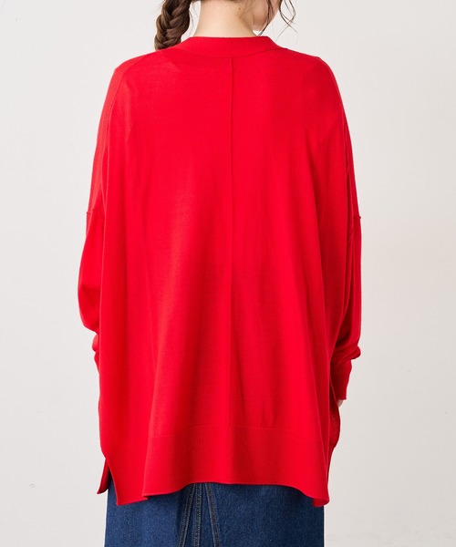 PUAL CE CIN（ピュアルセシン）の「14Gニットカーディガン（カーディガン/ボレロ・レディース・ベージュ/レッド/スミクロ・FREE）」の12枚目の写真