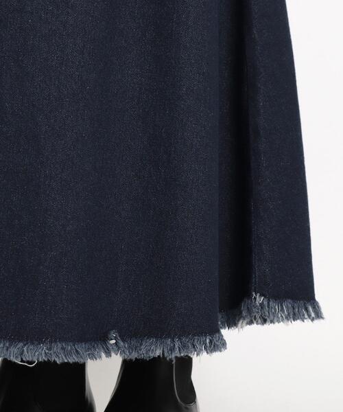 grove(グローブ)の「◆【S-LL】裾フリンジデニムロングスカート(デニムスカート・レディース・ブラック/ネイビー・01/02/04/03)」の9枚目の写真