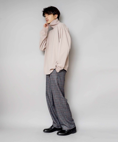 UNIIT(ユニット)の「【UNIIT/ユニット】NanoTecヘビーウェイト 2WAY タートルモックネック ルーズビッグシルエット ロンT(Tシャツ/カットソー・メンズ・ライトベージュ/ライトグレー/チャコールグレー/ネイビー/ライトグリーン・LARGE/MEDIUM/SMALL)」の16枚目の写真