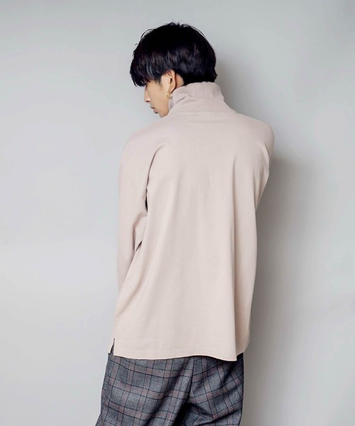 UNIIT(ユニット)の「【UNIIT/ユニット】NanoTecヘビーウェイト 2WAY タートルモックネック ルーズビッグシルエット ロンT(Tシャツ/カットソー・メンズ・ライトベージュ/ライトグレー/チャコールグレー/ネイビー/ライトグリーン・LARGE/MEDIUM/SMALL)」の21枚目の写真
