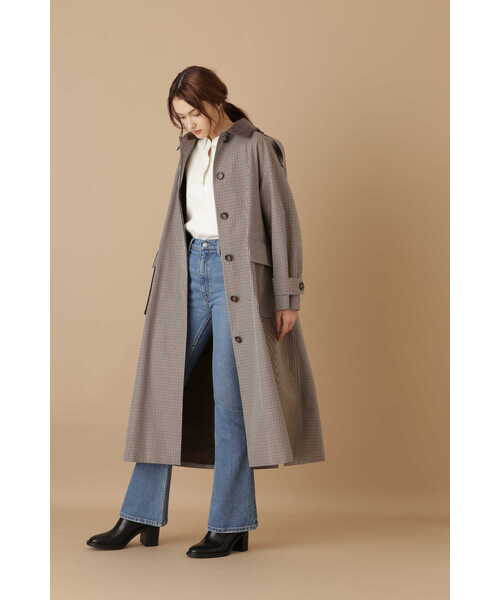 JILL STUART（ジルスチュアート）の「《Exclusive Line》ブロッキングコート（その他アウター・レディース・ブラウン・MEDIUM/SMALL）」の3枚目の写真