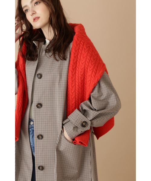 JILL STUART（ジルスチュアート）の「《Exclusive Line》ブロッキングコート（その他アウター・レディース・ブラウン・MEDIUM/SMALL）」の6枚目の写真