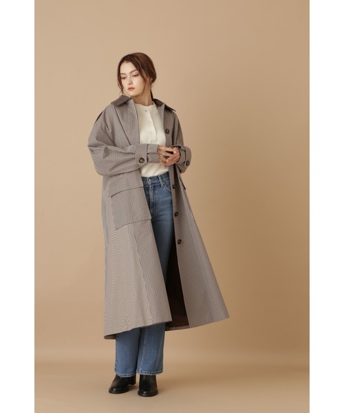 JILL STUART（ジルスチュアート）の「《Exclusive Line》ブロッキングコート（その他アウター・レディース・ブラウン・MEDIUM/SMALL）」の8枚目の写真