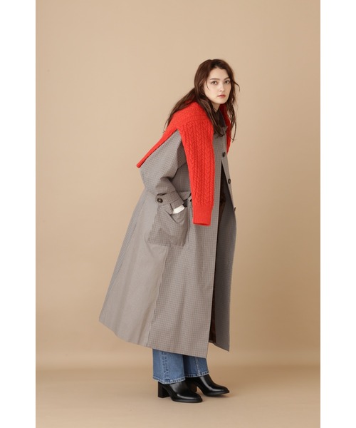 JILL STUART（ジルスチュアート）の「《Exclusive Line》ブロッキングコート（その他アウター・レディース・ブラウン・MEDIUM/SMALL）」の9枚目の写真