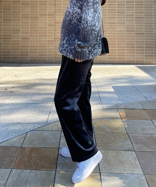 Opinion korean town（オピニオン コリアン タウン）の「【マタニティ】ベロア調ワイドパンツ（その他パンツ・レディース・ブラック/グレー・L/XL/M）」の8枚目の写真