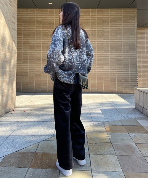 Opinion korean town（オピニオン コリアン タウン）の「【マタニティ】ベロア調ワイドパンツ（その他パンツ・レディース・ブラック/グレー・L/XL/M）」の10枚目の写真