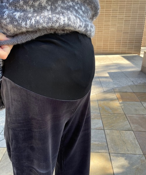 Opinion korean town（オピニオン コリアン タウン）の「【マタニティ】ベロア調ワイドパンツ（その他パンツ・レディース・ブラック/グレー・L/XL/M）」の11枚目の写真