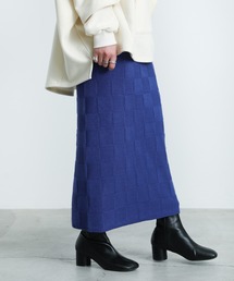 select MOCA | 2021 AW ブロックチェックタイトニットスカート(スカート)