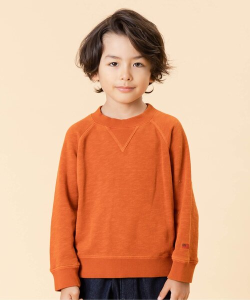 F.O.KIDS（エフオーキッズ）の「ガゼットトレーナー（スウェット・キッズ・ベージュ/チャコール/インディゴブルー/カーキ/オレンジ/パープル・100/90/130/110/120/95/140/80）」の6枚目の写真